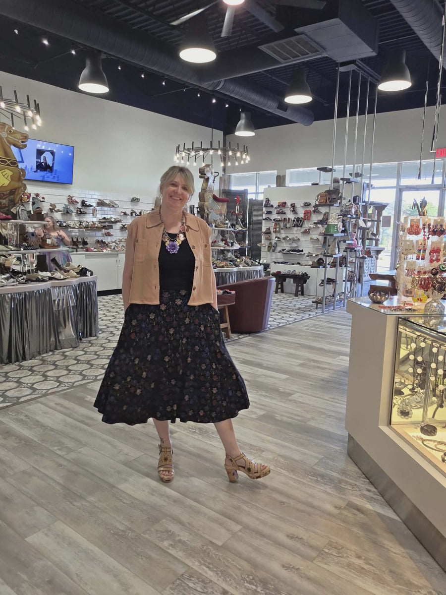 Carefree Skirt in Geranium Print by Effie's Heart