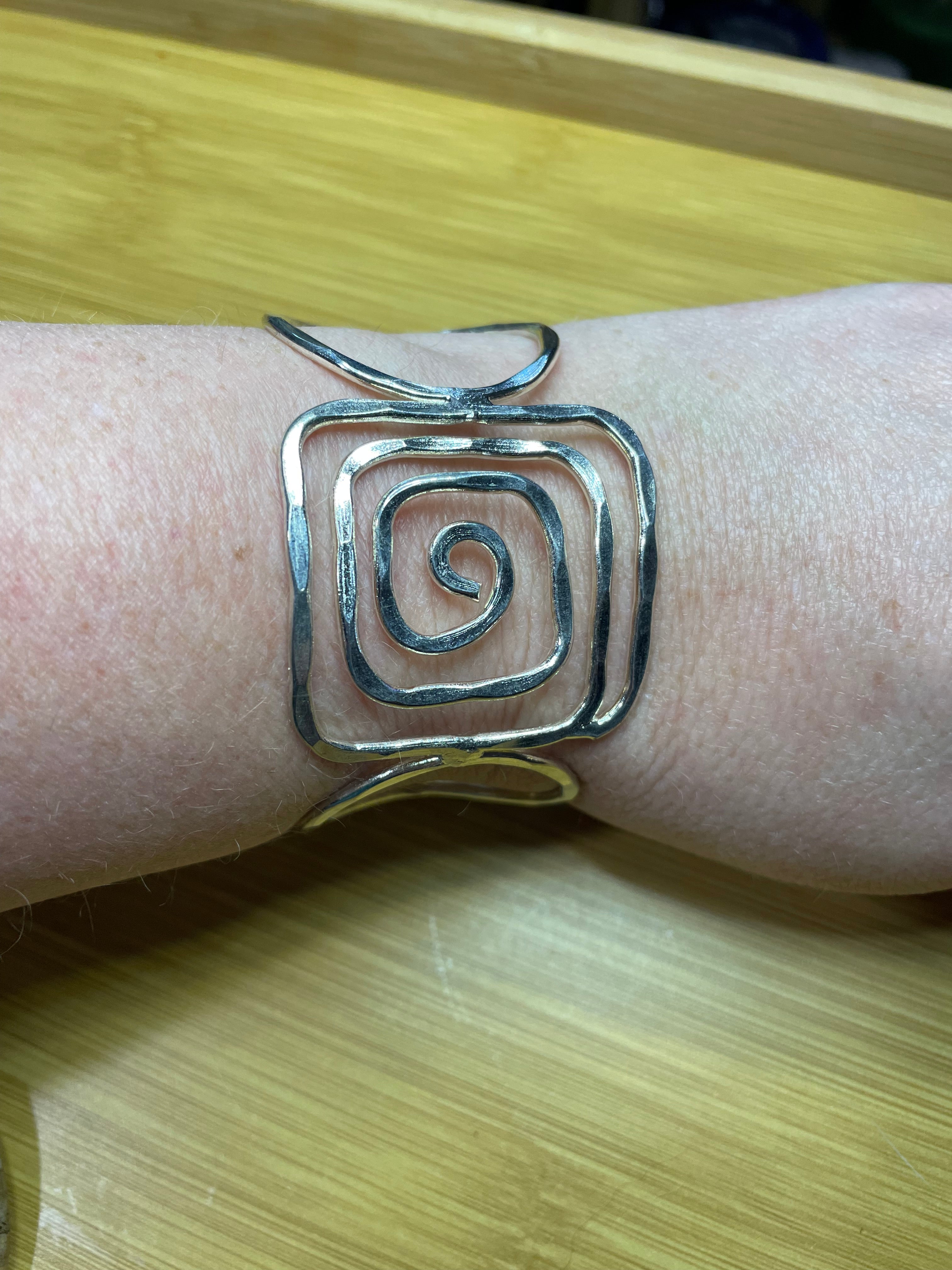 Squared Spiraling Sensation Cuff