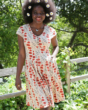 Besi Dress in Sun Poppy Print by Effie's Heart
