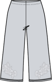 Embroidered Applique Pocket Flood Pant by Escape