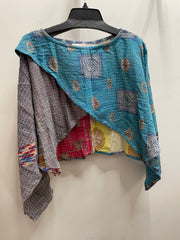 Pareo Kantha In Bloom Cropped Pullover #056 by Kantha Bae