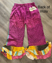 Kantha Sunrise Ruffle Pant "Viola" by Jaded Gypsy