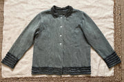 Ruffle Trim Mineral Wash Jacket by The Paper Lace