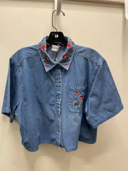 Reworked Denim Crop Button Down #213
