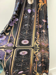 Maxi Low V Dress in "Clematis Floral" by IPNG Design