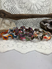 Painted Shellac Ruffle Bracelet