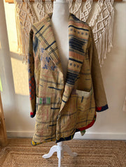 Fine Kantha Drifter Coat #181 by Kantha Bae