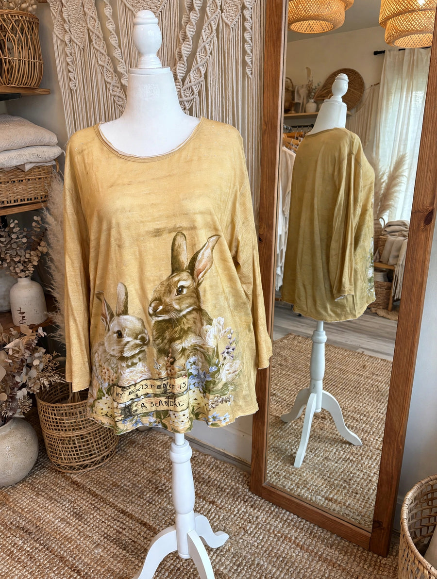 Driftwood Day Bunny Tee by Paper Lace