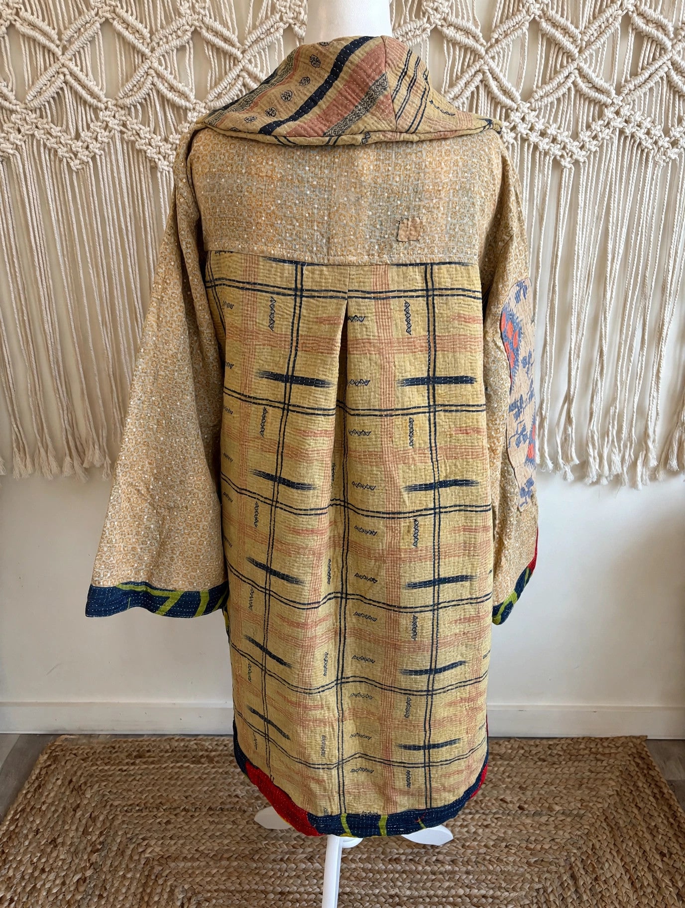 Fine Kantha Drifter Coat #181 by Kantha Bae
