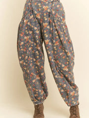 Denim Blue Flower Pants by Davi & Dani