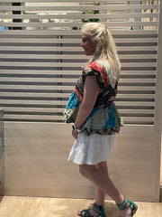 Kantha Sunrise "Carnival" Sleeveless Ruffle Tank by Jaded Gypsy