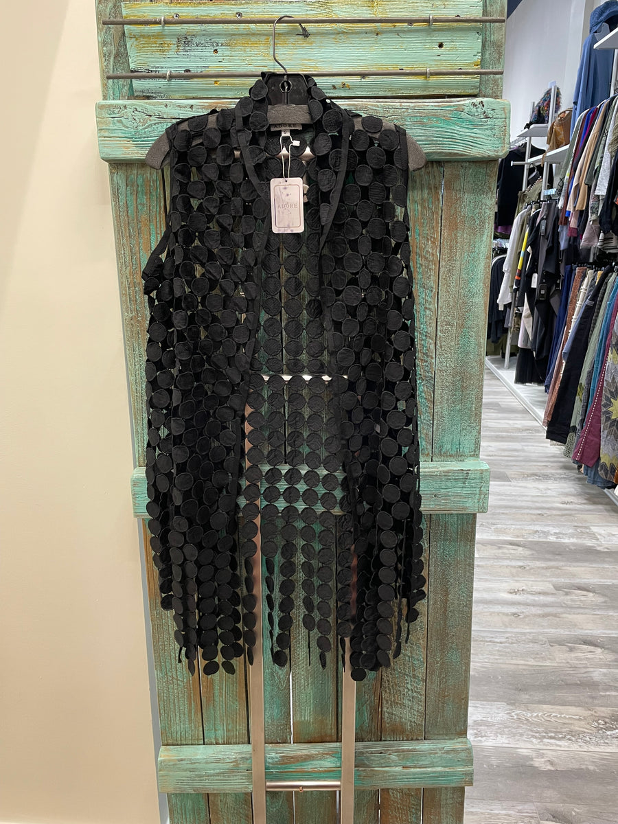 Dot Fringe Vest by Adore BS59 Robin Boutique