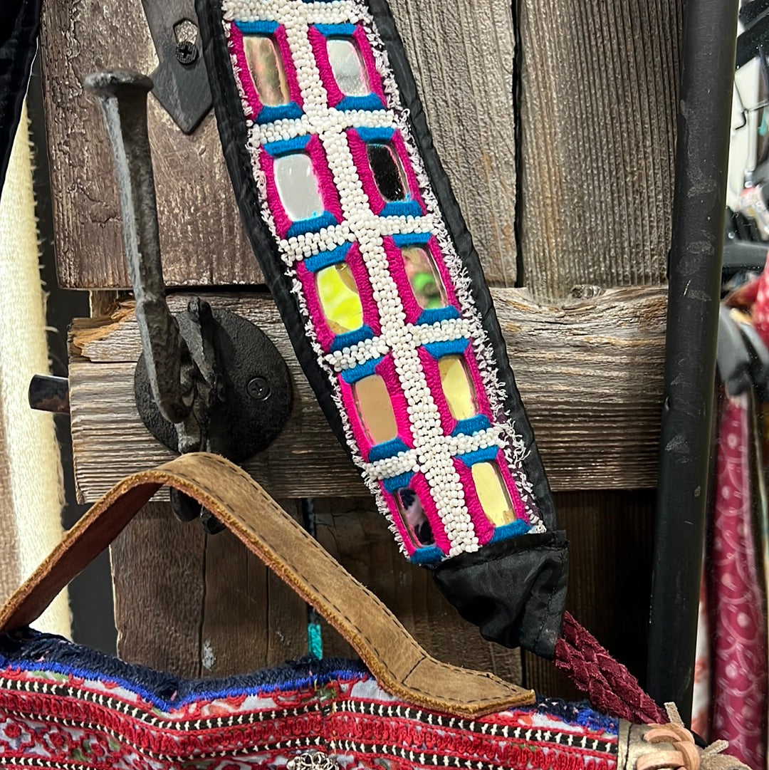 Upcycled Embroidered Market Messenger Bag by Kantha Bae