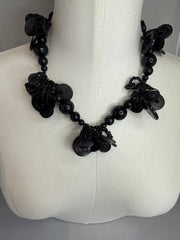Midnight Button Necklace by The Vintage Jewel