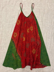 Crepe Sari Moonchild Slip Dress #003 by Kantha Bae