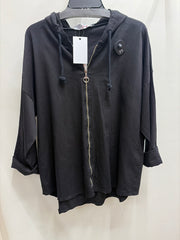 3D Flower Zip Up by Amorosa