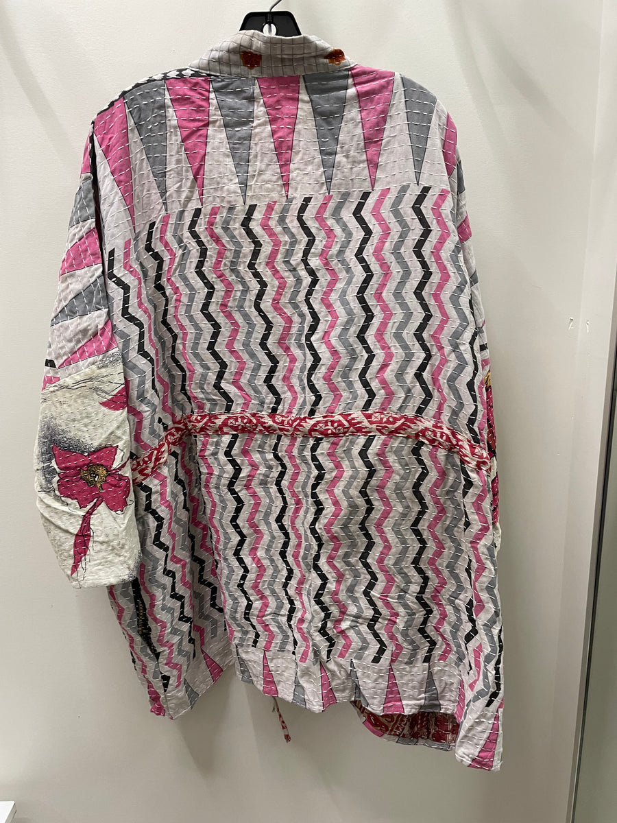 Kantha Shortie Kimono #16 by Kantha Bae