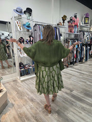Pleated 2-Way Kimono Jacket by EllyNDale