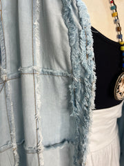 Light Denim Long Duster Jacket by The Paperlace