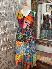 Mixed Long Ruffle Dress in Fern Grotto by Jams World