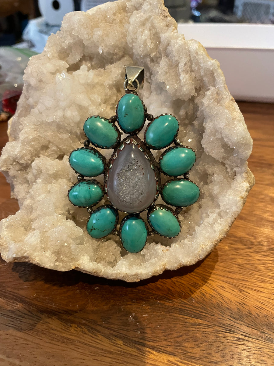 Pendant Only Druzy Flower