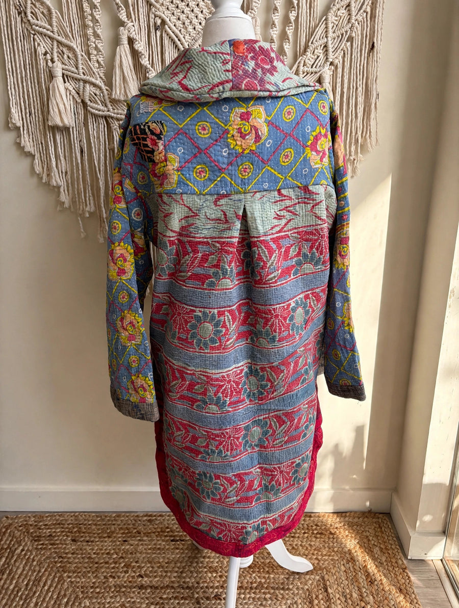 Fine Kantha Drifter Coat #183 by Kantha Bae
