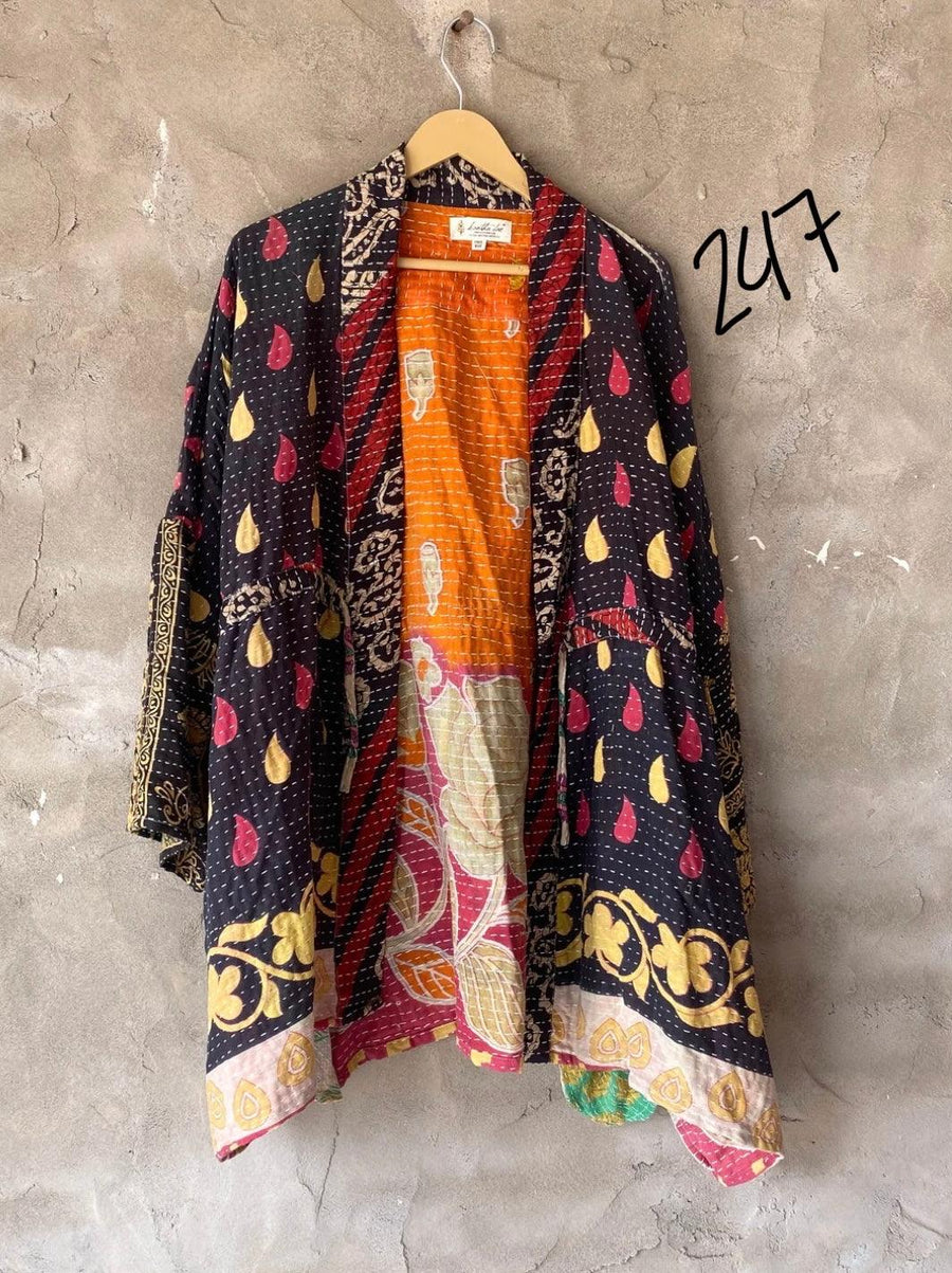 Kantha Shortie Kimono by Kantha Bae - Robin Boutique-Boutique 