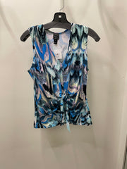 Abstract Sleeveless V-Neck Twist Top by Clara Sun Woo