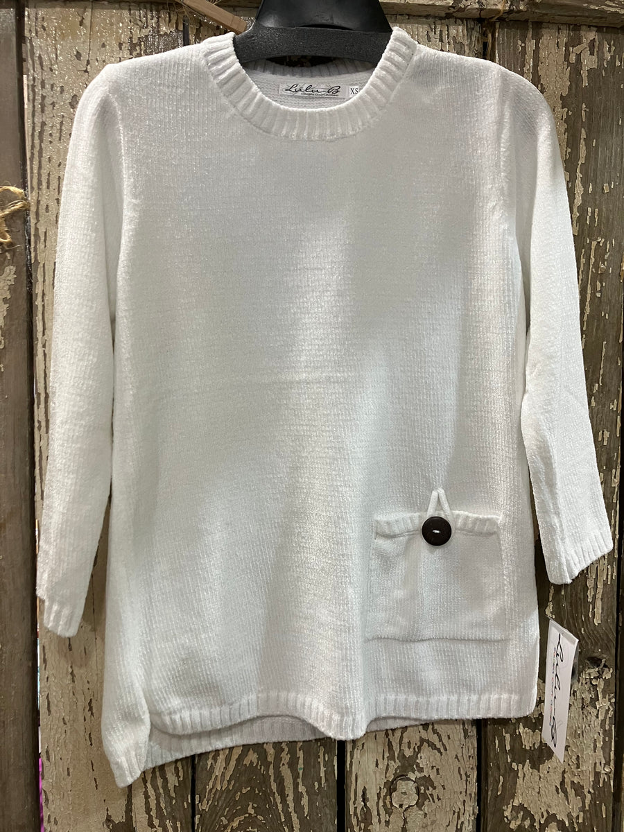 3/4 Sleeve Chenille Sweater by Lulu-B
