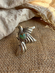 Free Spirit Turquoise Bird Ring Adjustable Ring by Tara Gasparian