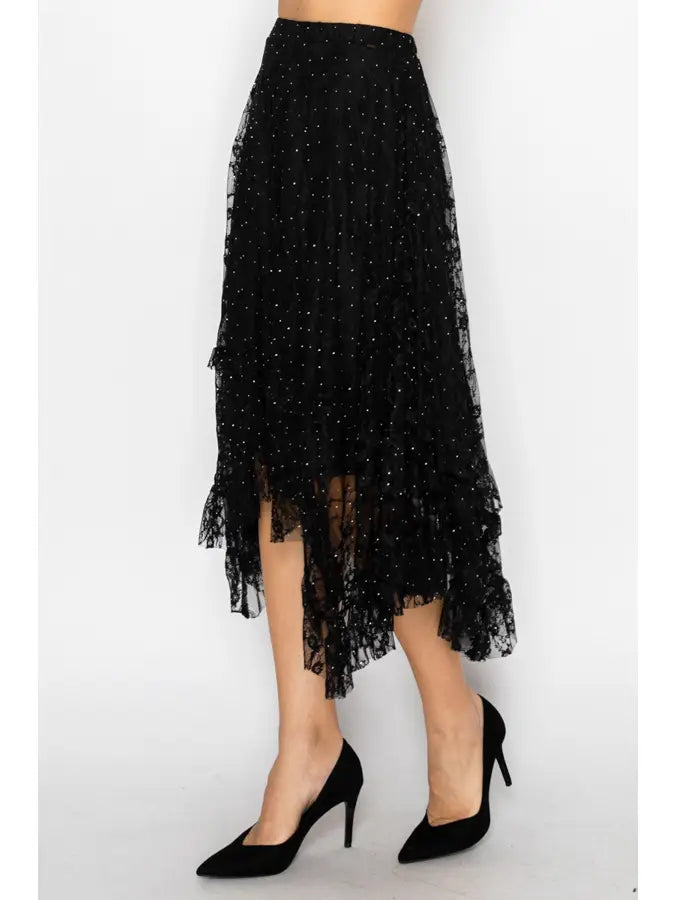 All-Sparkly Romantic Lace Skirt by Origami