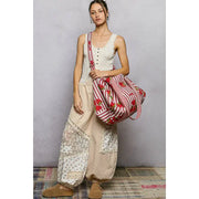 Front Pocket Quilted Adjustable Strap Bag by POL