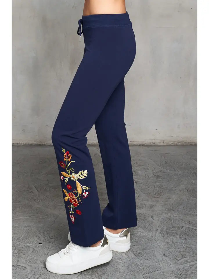 Embroidered French Terry Pant by Paparazzi