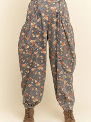 Denim Blue Flower Pants by Davi & Dani