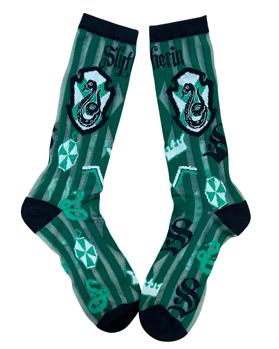 Harry Potter Slytherin Shimmer Sheer Mid High Sock
