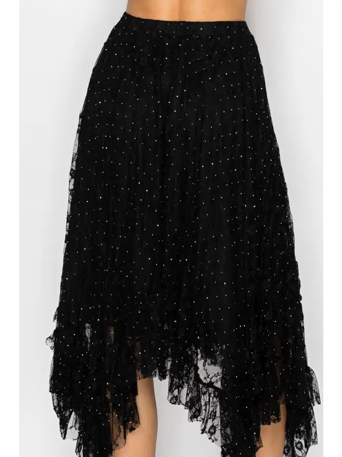 All-Sparkly Romantic Lace Skirt by Origami