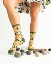 Taurus Zodiac Shimmer Sheer Crew Sock