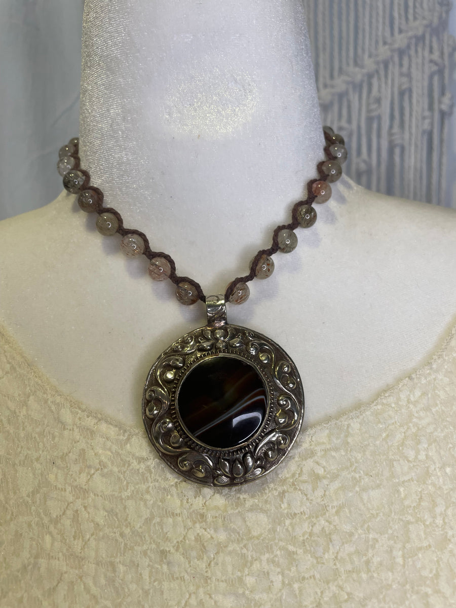 Agate Stone Short Necklace