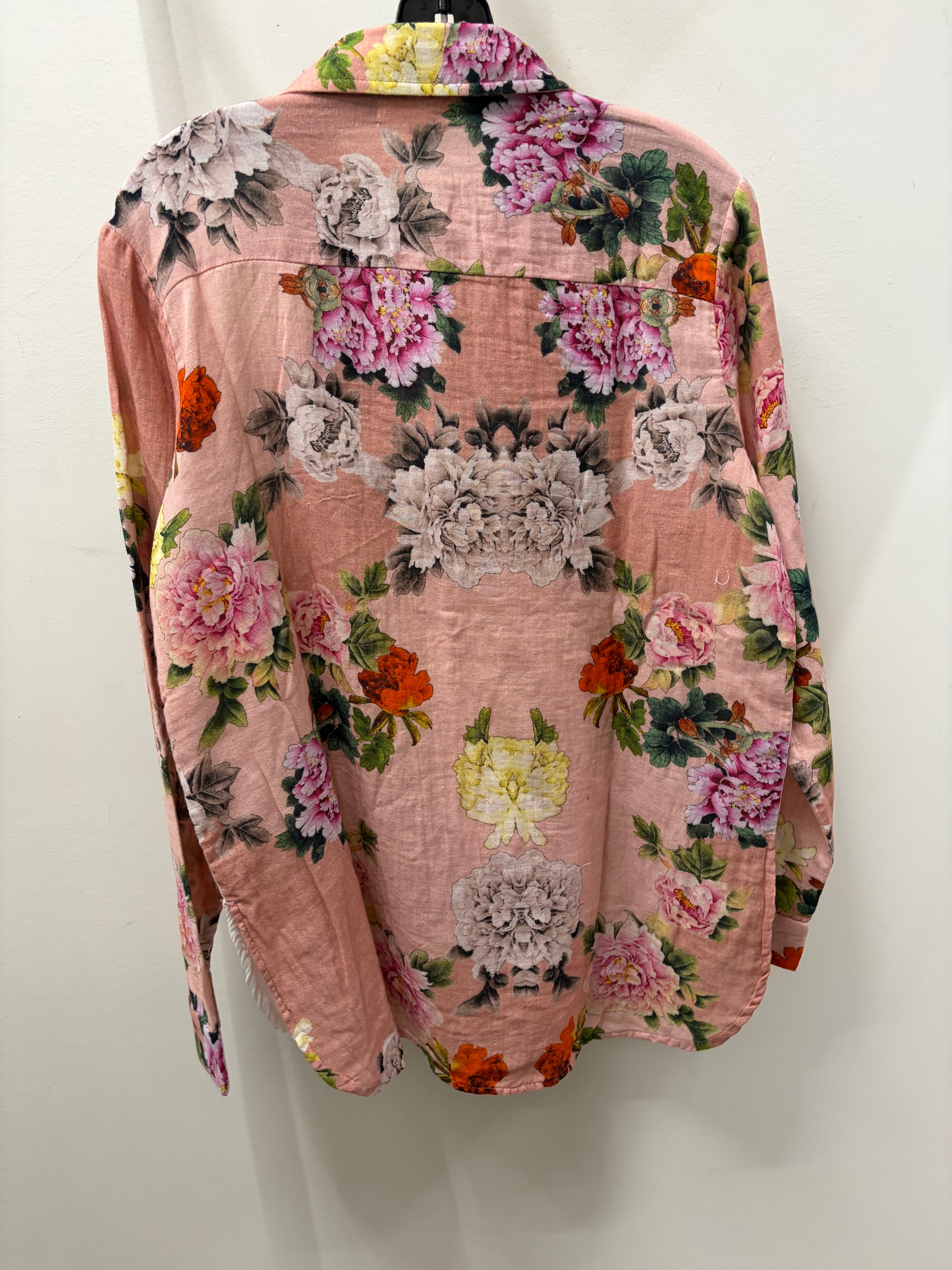 Blush Garden Gauze Embroidered Button Down by All About Her