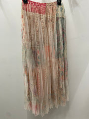Patch Floral Mesh Tulle Maxi Skirt by Origami
