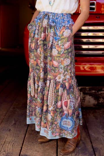 Additional view of Love Language Atelier Skirt with Floral Print from Robin Boutique.
