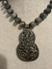 Sacred Light Labradorite Madonna Necklace by Tara Gasparian