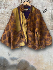 Half Moon Cropped Hooded Jacket by Kantha Bae - Robin Boutique-Boutique 