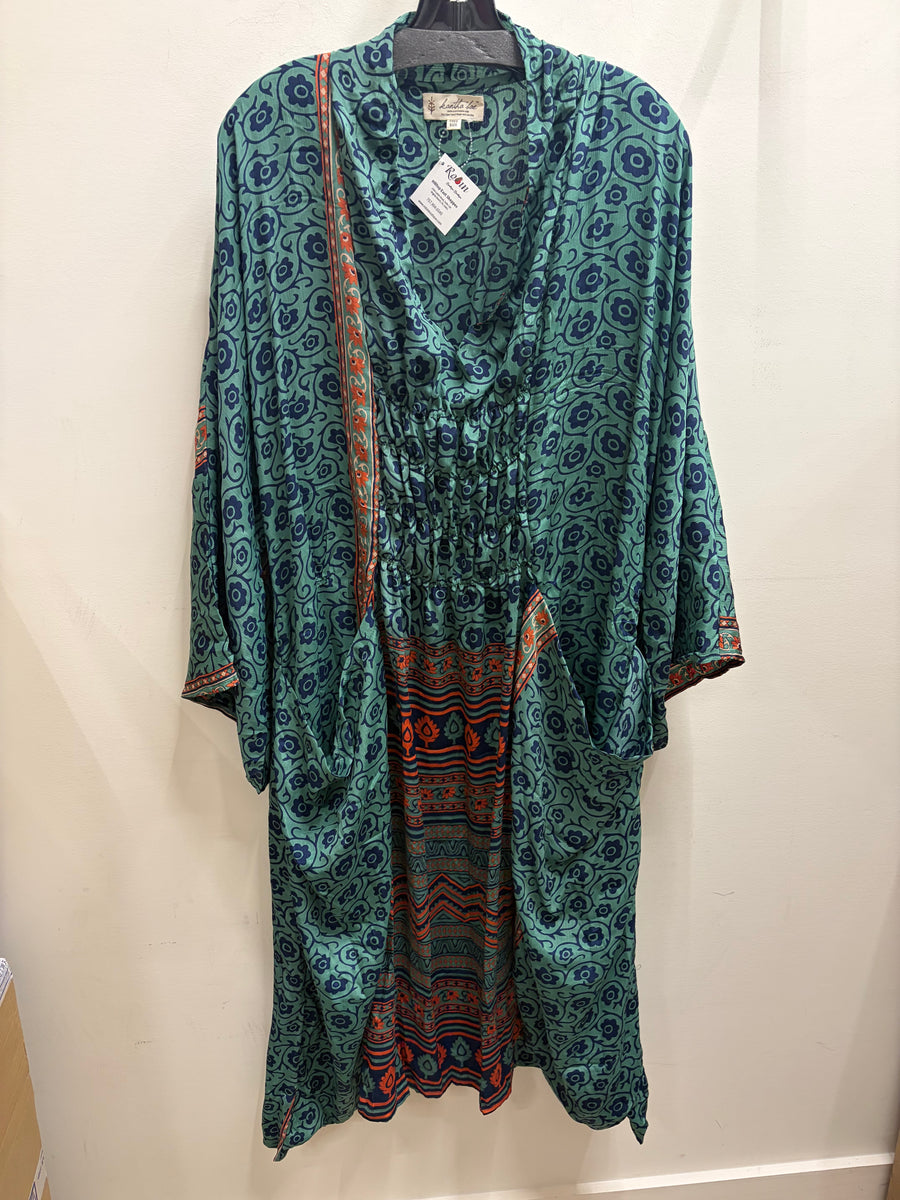 Rasgulla Sari Ruched Dress #180 by Kantha Bae