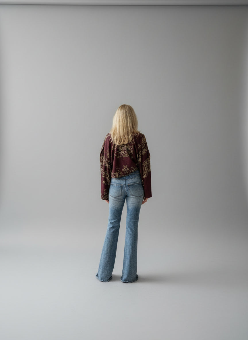 IPNG Design Boho Crop Kimonita in Printed Western Robin Boutique