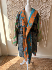Fine Kantha Drifter Coat #111 by Kantha Bae
