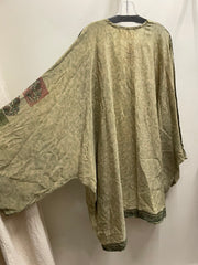 Crepe Sari Gaia Split Tunic #264 by Kantha Bae