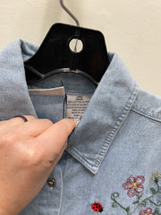 Reworked Denim Crop Button Down #212