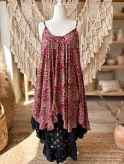 Rasgulla Sari Moonchild Mini Dress #003 by Kantha Bae