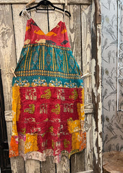 Kantha Sunrise Halter Dress "Gertie" by Jaded Gypsy